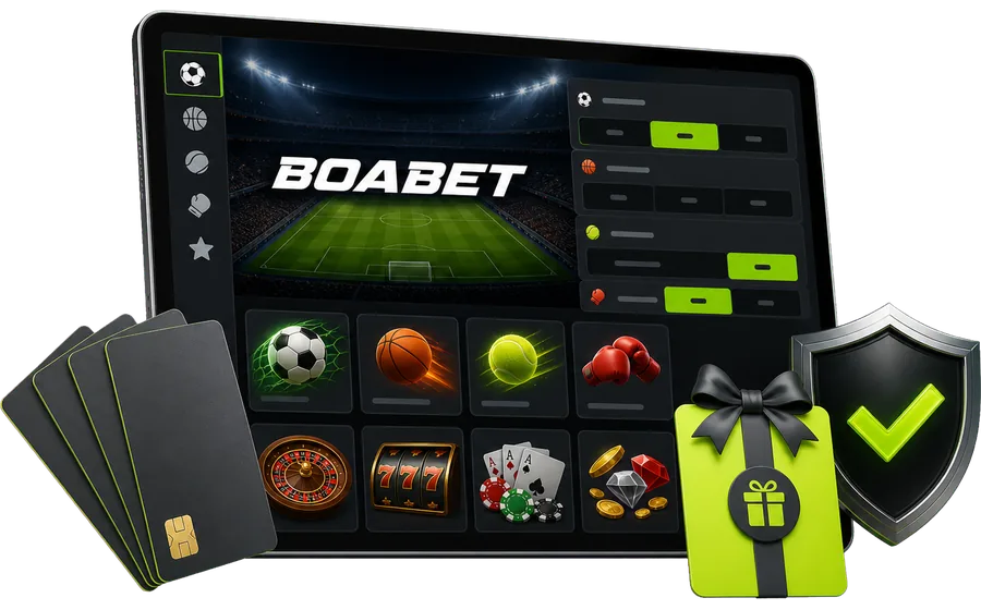 BoaBet sport- és kaszinófelület táblagépen